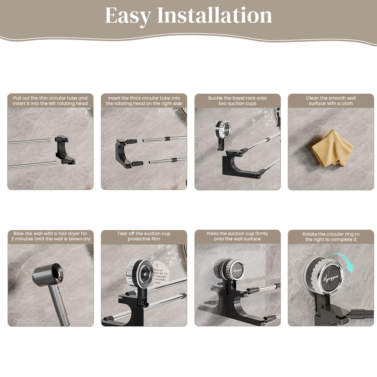 HASTHIP Retractable Towel Rack 30-70cm, No Drill Strong Suction Corner-Fit, Double Layer Stainless Steel Multipurpose Wall Organizer for Bathroom, Kitchen, Shoes, Pot Lids & Dish Cloths HASTHIP Retractable Towel Rack 30-70cm, No Drill Strong Suction Corner-Fit, Double Layer Stainless Steel Multipurpose Wall Organizer for Bathroom, Kitchen, Shoes, Pot Lids & Dish Cloths